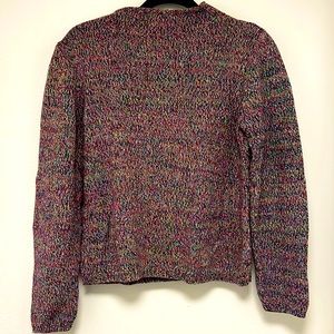 Liz Claiborne, Large, rainbow long sleeve knit sweater, mock-turtleneck